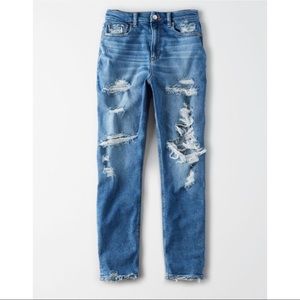 AE stretch curvy mom jean